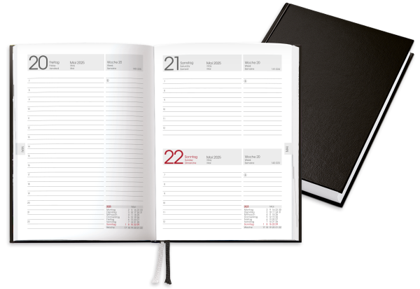 Buchkalender Din A5 - TTB1L-Rot