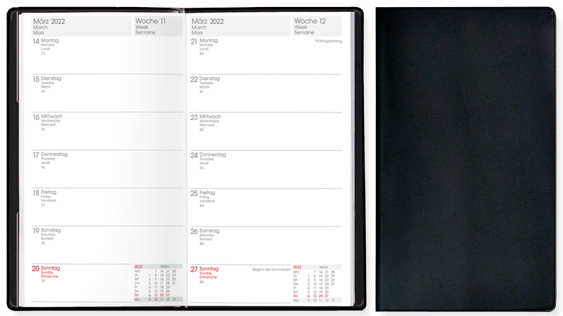 Tachenkalender, Pocketkalender, Terminkalender